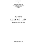 Bài giảng Luật Kế toán: Phần 1 - ThS. Võ Thị Thùy Trang