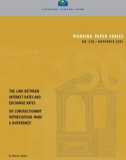 WORKING PAPER SERIES NO. 548 / NOVEMBER 2005: THE LINK BETWEEN INTEREST RATES AND EXCHANGE RATES DO CONTRACTIONARY DEPRECIATIONS MAKE A DIFFERENCE?