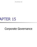 Lecture Managerial finance - Chapter 15: Corporate governance