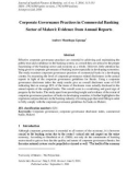 Corporate governance practices in commercial banking sector of Malawi: Evidence from annual reports