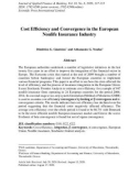 Cost efficiency and convergence in the European nonlife insurance industry