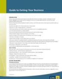 Business management guide to exiting Your business