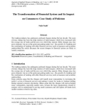 The transformation of financial system and its impact on consumers: Case study of Pakistan