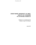 CREDIT-BASED INSURANCE SCORES: IMPACTS ON CONSUMERS OF AUTOMOBILE INSURANCE