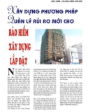 XÂY DỰNG PHƯƠNG PHÁP QUẢN LÝ RỦI RO