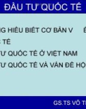 Bài giảng: Đầu tư quốc tế - GS.TS Võ Thanh Thu