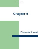 Lecture Personal financial planning – Chapter 9: Financial investments