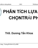 Phân tích lựa chọn trái phiếu - TS Dương Tấn Khoa