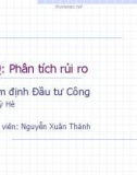 Bài giảng Thẩm định đầu tư công: Bài 9 - Nguyễn Xuân Thành (Năm 2021)