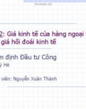 Bài giảng Thẩm định đầu tư công: Bài 12 - Nguyễn Xuân Thành (Năm 2020)