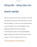 Dòng tiền - dòng máu của doanh nghiệp