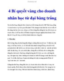 4 Bí quyết vàng cho doanh nhân học từ đại bàng trắng