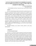 An evaluation on stability of commercial banks in Vietnam through financial stability indicators and bankruptcy risk score