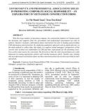 Government's and professional associations' roles in promoting corporate social resposibility - an exploratory in Vietnamese construction firms