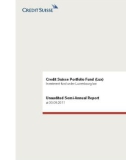 Credit Suisse Portfolio Fund (Lux) Investment fund under Luxembourg law - Unaudited Semi-Annual Report