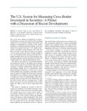 The U.S. System for Measuring Cross-Border Investment in Securities: A Primer with a Discussion of Recent Developments.