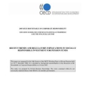 RECENT TRENDS AND REGULATORY IMPLICATIONS IN SOCIALLY RESPONSIBLE INVESTMENT FOR PENSION FUNDS