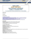 DEAR CLIENT, SAVE THE DATE 'ESN EUROPEAN CONFERENCE' London, 11th December 2012