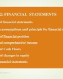 Lecture Financial accounting 2 - Chapter 12: Financial statements