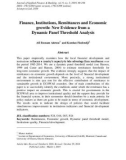 Finance, institutions, remittances and economic growth: new evidence from a dynamic panel threshold analysis