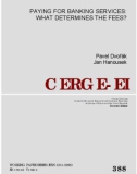 PAYING FOR BANKING SERVICES: WHAT DETERMINES THE FEES? - CERGE-EI