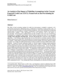 An analysis of the impact of modeling assumptions in the current expected credit loss (CECL) framework on the provisioning for credit loss