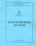 Báo cáo tài chính hợp nhất quý 3 năm 2019 - Công ty cổ phần Cấp thoát nước Cần Thơ