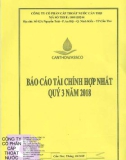 Báo cáo tài chính hợp nhất quý 3 năm 2018 - Công ty cổ phần Cấp thoát nước Cần Thơ