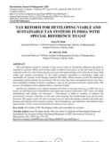 Tax reform for developing viable and sustainable tax systems in India with special reference to GST