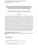 Financial crisis and capital adequacy ratio: A case study for cypriot commercial banks