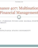 Lecture Multinational financial management - Topic 17: Foreign funds and global portfolio improvement