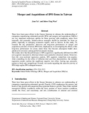 Merger and acquisitions of IPO firms in Taiwan