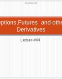 Lecture Financial derivatives - Lecture 4: Options, futures and other derivatives