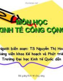 Bài giảng Kinh tế công cộng - TS. Nguyễn Thị Hoa