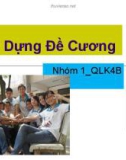 Xây dựng đề cương