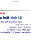 Bài giảng chuyên đề: Pháp luật kinh tế - ThS. Đinh Hoài Nam