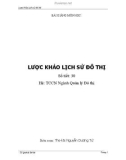 BÀI GIẢNG MÔN HỌC: LƯỢC KHẢO LỊCH SỬ ĐÔ THỊ