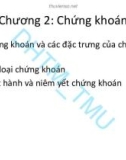 Đề cương bài giảng học phần Thị trường chứng khoán: Chương 2 – ĐH Thương mại