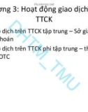 Đề cương bài giảng học phần Thị trường chứng khoán: Chương 3 – ĐH Thương mại