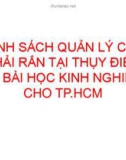 Đề tài: Chính sách quản lý chất thải rắn tại Thụy Điển và bài học kinh nghiệm cho Tp.HCM