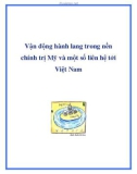 Vận động hành lang trong nền chính trị Mỹ và một số liên hệ tới Việt Nam