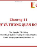 Bài giảng Thống kê ứng dụng (TS Nguyễn Tiến Dũng) - Chương 11 Hồi quy và tương quan đơn biến