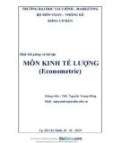 Bài giảng môn Kinh tế lượng (Econometric) - ThS. Nguyễn Trung Đông