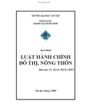 Giáo trình Luật hành chính đô thị, nông thôn - TS. Phan Trung Hiền