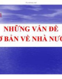 Bài giảng Pháp luật đại cương: Bài 1 - Những vấn đề cơ bản về nhà nước