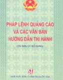 Hướng dẫn thi hành pháp lệnh quảng cáo và các văn bản (Tái bản có bổ sung): Phần 1