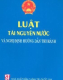 Nghị định hướng dẫn thi hành Luật tài nguyên nước