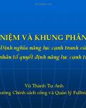 Bài giảng Phát triển vùng và địa phương: Khái niệm và khung phân tích định nghĩa năng lực cạnh tranh và các nhân tố quyết định năng lực cạnh tranh