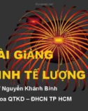 Kinh tế lượng - Nguyễn Khánh Bình