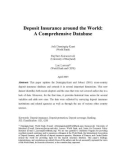 Deposit Insurance Around The World: A Comprehensive Database